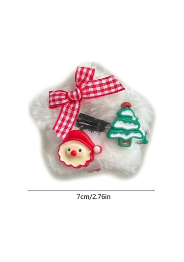 Tatlı Kızlar İçin Noel Yıldız Şeklinde Saç Tokası Sevimli Tatlı S Diğer