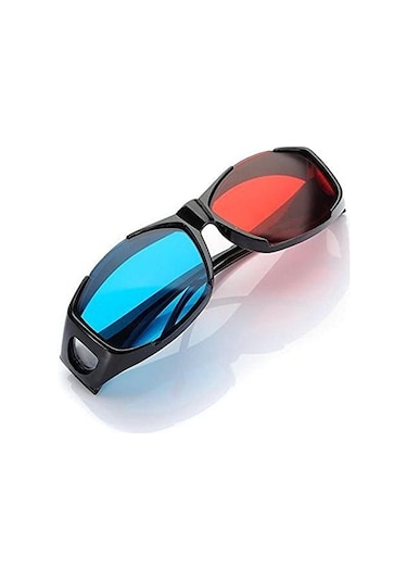 Kırmızı Mavi 3d Gözlük Anaglyph Çerçeveli 3d Görüş Gözlükleri Oyun Stereo Film Boyutlu Gözlük Plastik Gözlük