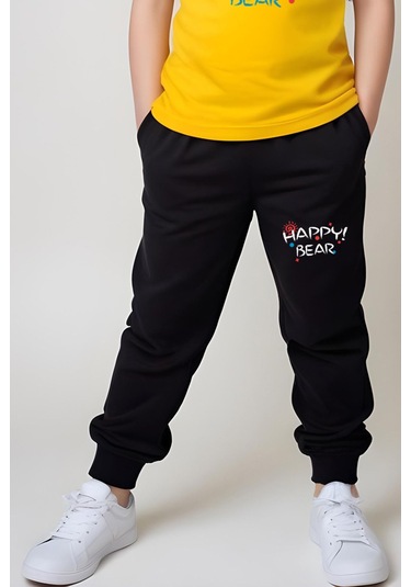 Fyk Kids Kız Çocuk Baskılı Happy Bear Bel Detayı Lastikli Alt-üst Pijama Takımı Sarı