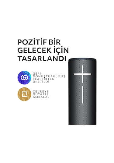 Ultimate Ears Boom 4 Taşınabilir Su Geçirmez Bluetooth Hoparlör, 360 Derece, 15 Saatlik Pil Ömürlü - Siyah