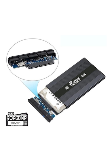 Ropcomp 2.5" Usb 2.0 Sata Harici Harddisk Kutusu Metal