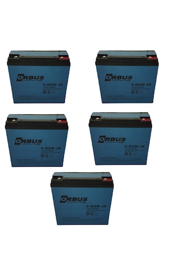 Orbus 12v 24 Ah Elektrikli Bisiklet Aküsü 5 Li Set