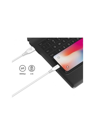Tronsmart İphone Uyumlu Için Mfı Lightning 1.2M Şarj Kablosu Beyaz
