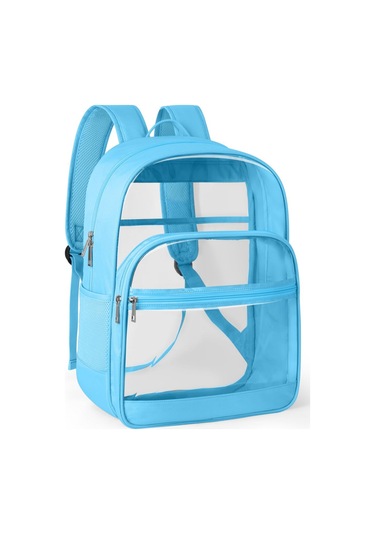 Vkemall Geniş Kapasiteli Transparan Sırt Çantası - Oxford Kumaş Ve Pvc Malzeme, Kolay Temizlenir, Okul/konser/seyahat İçin Uygun