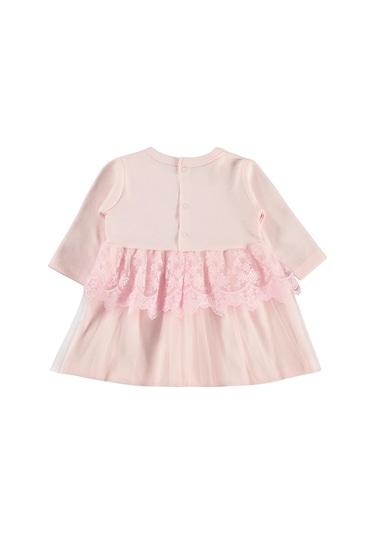 Civil Baby Fırfır Tüllü 3-12 Ay Elbise - Pembe