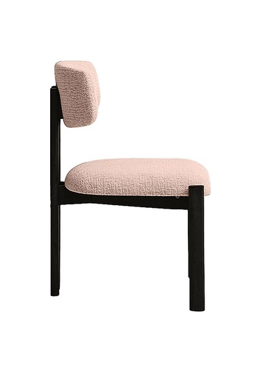 Espoo İskandinav Ahşap Bohem Sandalye Siyah - Krem