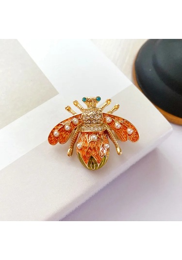 Vintage Klasik Kadınlar Lüks Arı Kristal Broş Takı Büyük Rhinesotne Metal Style 2 Style 2 Çok Renkli