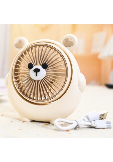 Ling Pan Küçük Fan Usb Şarj Üç Aşamalı Açılı Ayarlanabilir Masaüstü Başucu Ev El Elektrikli Fan Kayısı Ve Armut