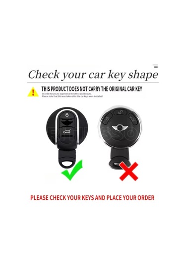 Mini Cooper R57 Siyah-gold Anahtar Kılıfı