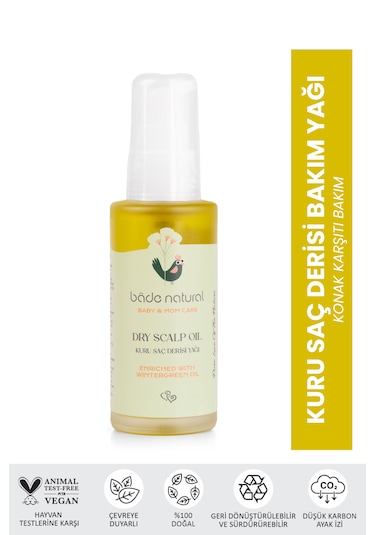 Bade Natural Bebek Konak Karşıtı Kuru Saç Derisi Doğal Bakım Yağı