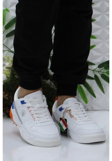 Lumberjack Bavıara Beyaz Turuncu Rahat Ürün Sneaker Erkek Ayakkabı 001