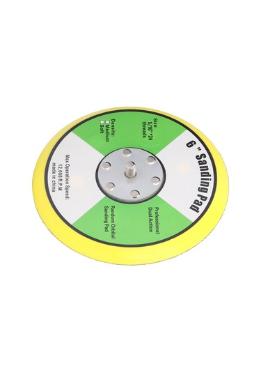 Wezone Pu Malzeme Pnömatik Zımpara Tahtası - 6 İnç, 5/16x24 Vida, 12000 Devir/ Dakika - Zımparalama Ve Parlatma İçin Universal Kancalı Yüzey