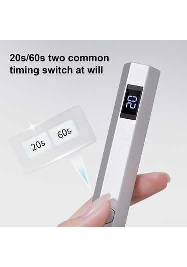 Skycity Portatif Şarjlı Işık Tedavi Lambası, 230mah Pil, 20/60s Zamanlama, Demirli Ayak, Mor Renk