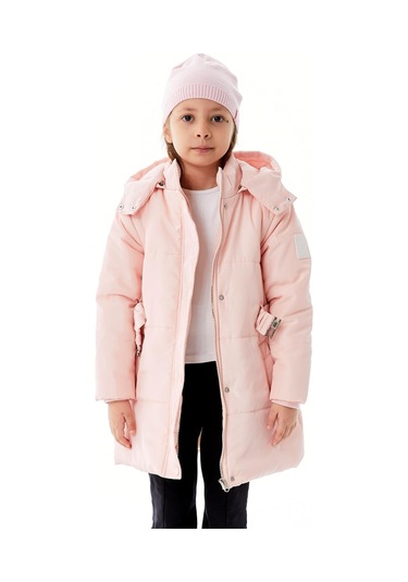 Benitto Kids Kız Çocuk Kapüşonlu Kışlık Şişme Mont 51352 Pembe