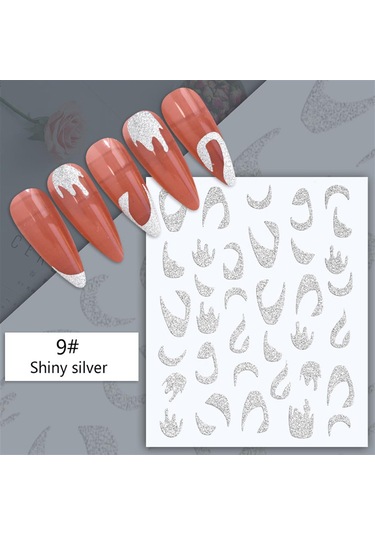 3d Reflektif Efekt Nail Art Sticker Model - 14 55881- 14
