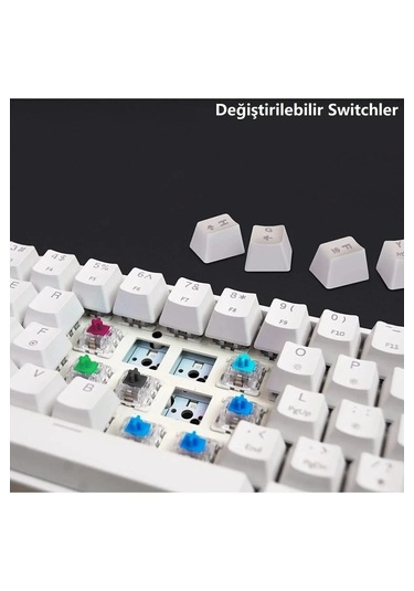 K-620 Ayrılabilir Type-c Kablolu Brown Switch Hot Swap Mekanik Klavye