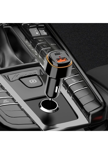 Ebitda Araba Şarj Adaptörü Pd 20w Ve Usb 18w Çift Portlu Hızlı Şarj Cihazı, Cep Telefonu Siyah Daha Güçlü Performans