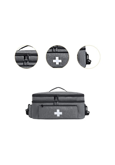 Suntek İlk Yardım Çantası Çok Amaçlı Acil Durum Gri