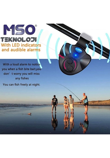 MSO Olta Balıkçılık Kamış Misina Balık Ses ve Işık Alarm