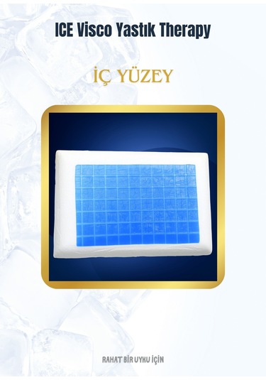 Ice Visco Yastık Boyun Fıtığı Boyun Düzleşmesi Destekli Lüks Yastık Taşıma Çantalı