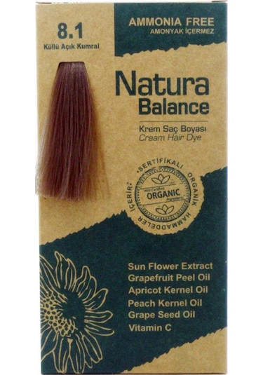 Natura Balance Saç Boyası 8.1 Küllü Açık Kumral