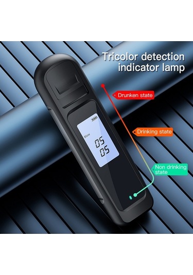 Moly Kontaktsız Alkol Testeri - Şarjlı, 3 Renkli Sonuç, Bac, Siyah - Avrupa-amerika Modeli Siyah