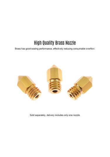 Suofeng 3d Yazıcı Uçucu Mk8, Bakır Malzeme, 0.2mm Çıkış Çapı, 1.75mm Filament Uyumlu, Cr-10 Ve Ender-3 Serisi İçin, Tekli Paket, Altın Renk