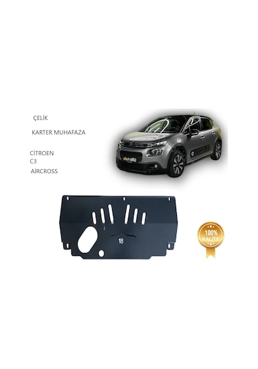 Citroen C3 Dizel Otomatik Çelik Karter Muhafaza Koruma 2017 2018 2019 2020 2021 2022 2023 2024