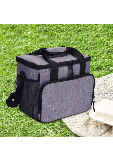 Suntek Soğutucu Çanta Çok Fonksiyonlu Sıcak Gri-28x21,5x24cm Gri