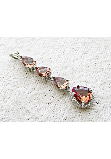 Gümüş Zultanit Damla Taşlı Kadın Kolye