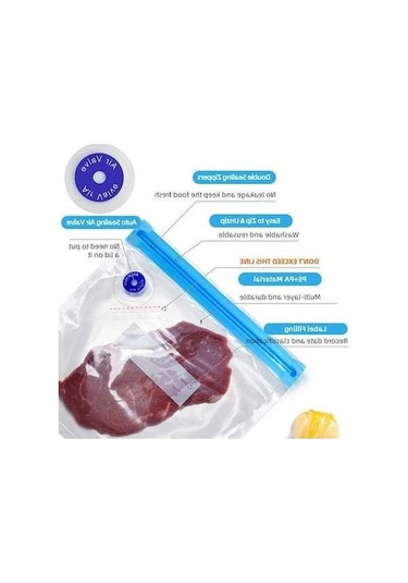 Tongxida Bosphorusboutique Vide Vakumlu Torbalar, Sous Sızdırmazlık Saklama Pompası, Gıda El Boyut 4 Adet