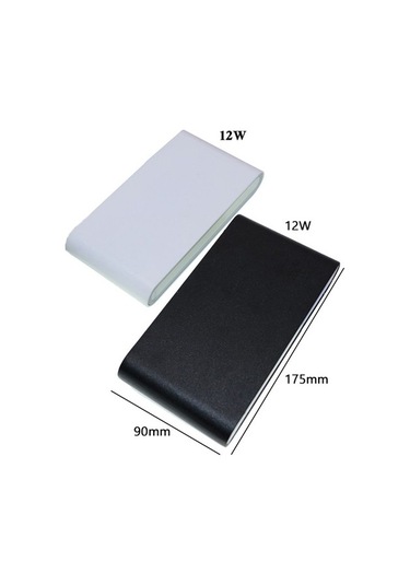 Szypzstore Duvar Lambası Led Su Geçirmez Dış Mekan Ip65 Alüminyum 12w Iç Dekorasyon Beyaz Kabuk Sıcak Işık 8924lc Beyaz