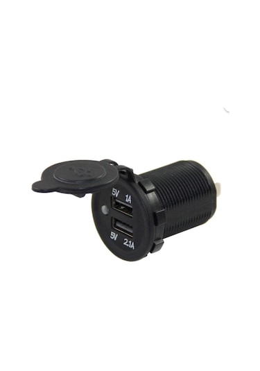 Usb Şarj Soketi Unıversal Hızlı Şarj Çift Usb 5V 2.1 A 8V-32V --