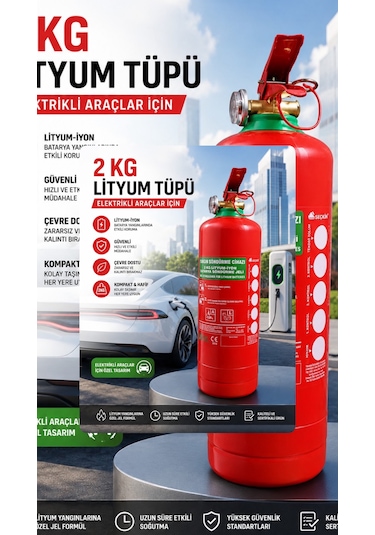 2 Kg Lityum-iyon Batarya Yangın Söndürme Cihazı Seçkin Yangın
