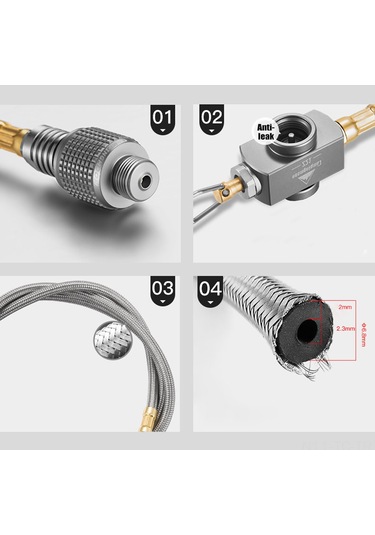 Skycity Kampinggaz Tankı Uzatma Borusu Z21-70, Valfli, Yüksek Basınçlı, Çelik Tellı, Çamaşır, Kamp, Piknik İçin Isıtıcı Ve Tank Arasını Uzattır Gümüş