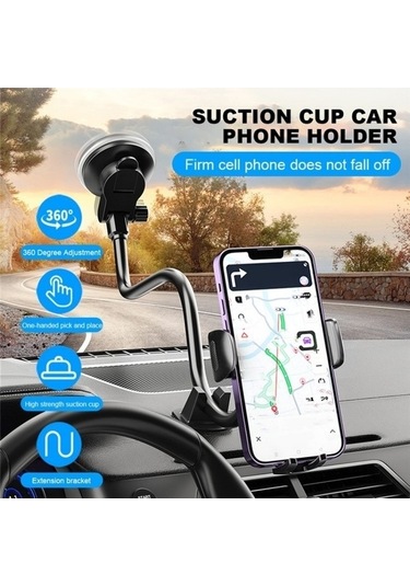 Wondernest X034 Evrensel Kamyon Otobüs Panosu Esnek Ayarlanabilir Vantuzlu Ön Cam Telefon Tutucu Yeşil Yeşil