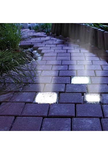 Solar Ledli Günışığı Tuğla Görünümlü Bahçe Dekorasyon Aydınlatma 3731