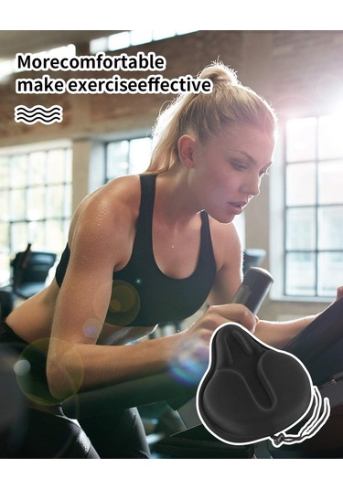 Büyük Jel Bisiklet Koltuk Örtüsü, Erkekler İçin Ekstra Yumuşak Yastık, Kapalı Dış Mekan Bisikletine Uyuyor Acid Yeşili