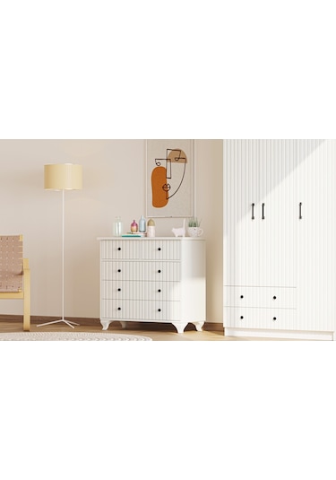 Rabi Mobilya İrem Country Çok Amaçlı 5 Çekmeceli Şifonyer