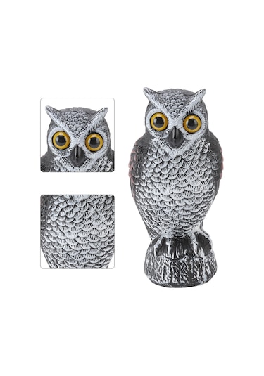 Youmex Plastik Baykuş Kuş Kovucu - Bahçe, Çimen, Parklarda Kuşları Engelle - Su Geçirmez Ve Güneş Direnci - Gerçekçi Dekoratif Tasarım