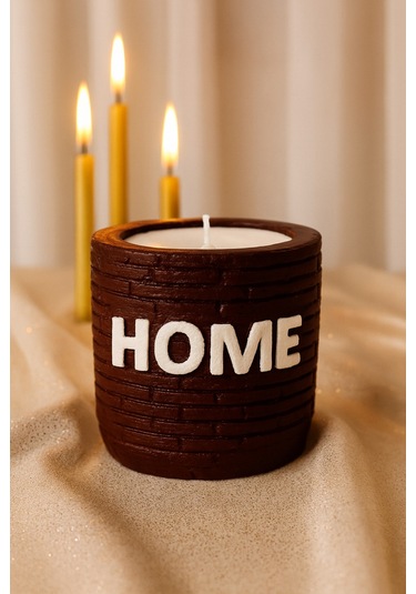 Dekoratif Kokulu Mum Home Kahverengi