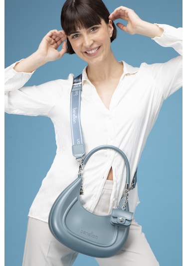 Unıted Colors Of Benetton Kadın Kol Çantası C.bnt 1451 Mavi