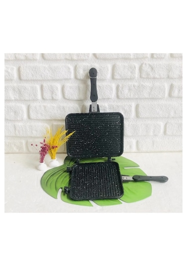 Leony Döküm Granit Ocak Üstü El Tost Makinesi 25 x 18 CM
