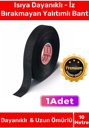 Deluxe Isıya Dayanıklı Aşınma Direnci Kalıntı Bırakmayan Alev Geciktirici 10mt Yalıtım Bant 1 Adet