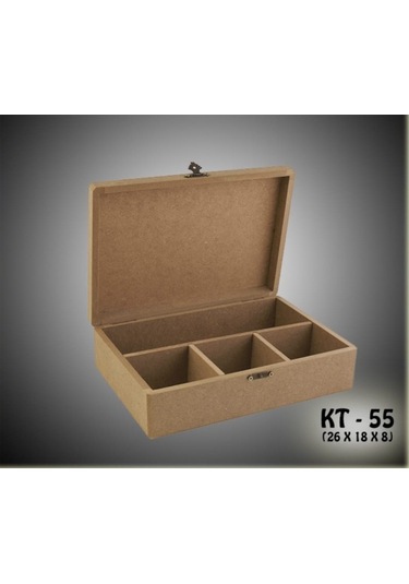 Ahşap-ham Mdf-4 Bölmeli-klipsli-takı-dekoratif Organizer Kutu