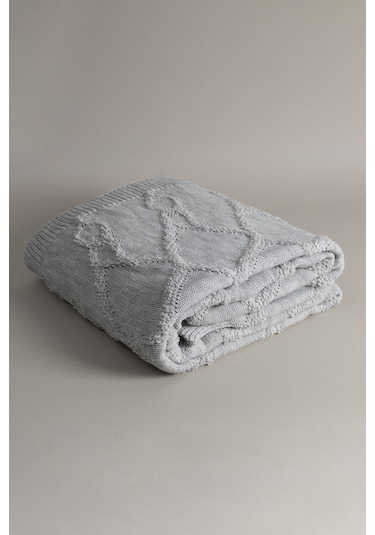 Espuma De Mar Gri Çift Kişilik Battaniye 200x220 37130 Gri