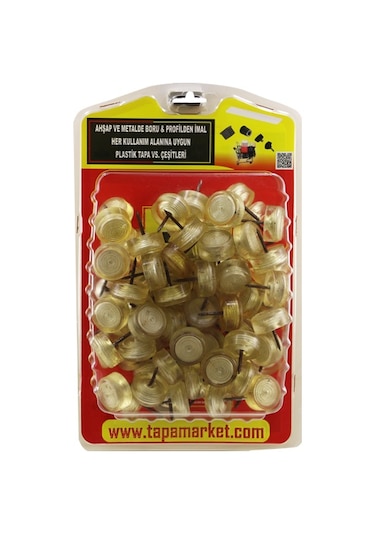 Çap 25X10 MM Elastomer Çivili Tapa (Şeffaf)