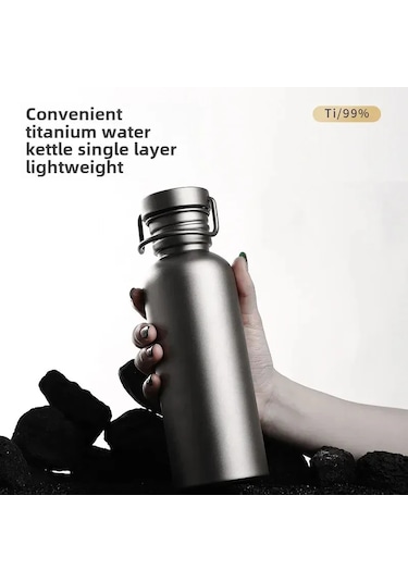 Konesam Titanyum Spor Su Bardağı 500ml - Hafif Tasarım, Dış Mekan Bisiklet Turu Kamp İçin, Kumaş Kılıfıyla, Motosiklet Tutucuya Uyumlu Diğer