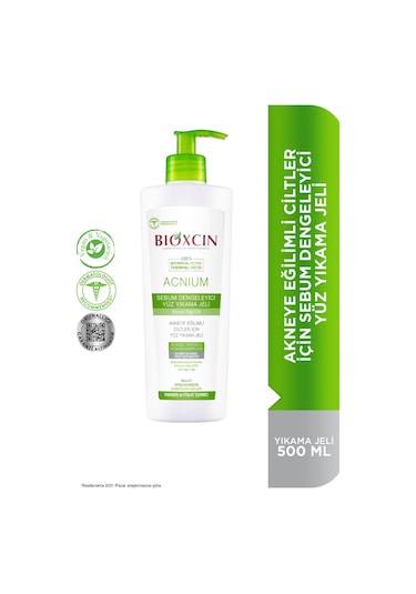 Bioxcin Acnium Sebum Dengeleyici Yüz Yıkama Jeli 500 ml