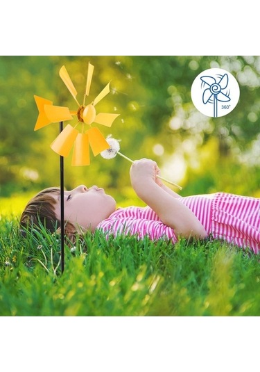 Pazly Zanaat Süs Rustik Peyzaj Kırmızı Fırıldak Ekler Dönen Dekorasyon Bahçe Açık Ow